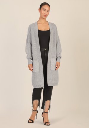 LANGE - Strickjacke - graumeliert