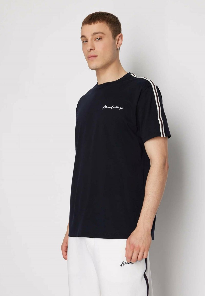 Armani Exchange T-shirt basic donkerblauw