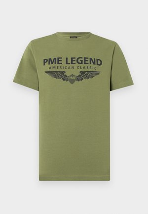 PME Legend AMERICAN CLASSIC LOGO - Print T-shirt - loden green