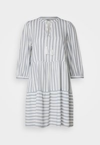 ONLKAYA PUFF NOOS - Jurk - cloud dancer/blue