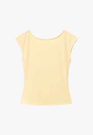 & OTHER STORIES, & OTHER STORIES FITTED OPEN-BACK T-SHIRT - Basic T-shirt - butter yellow