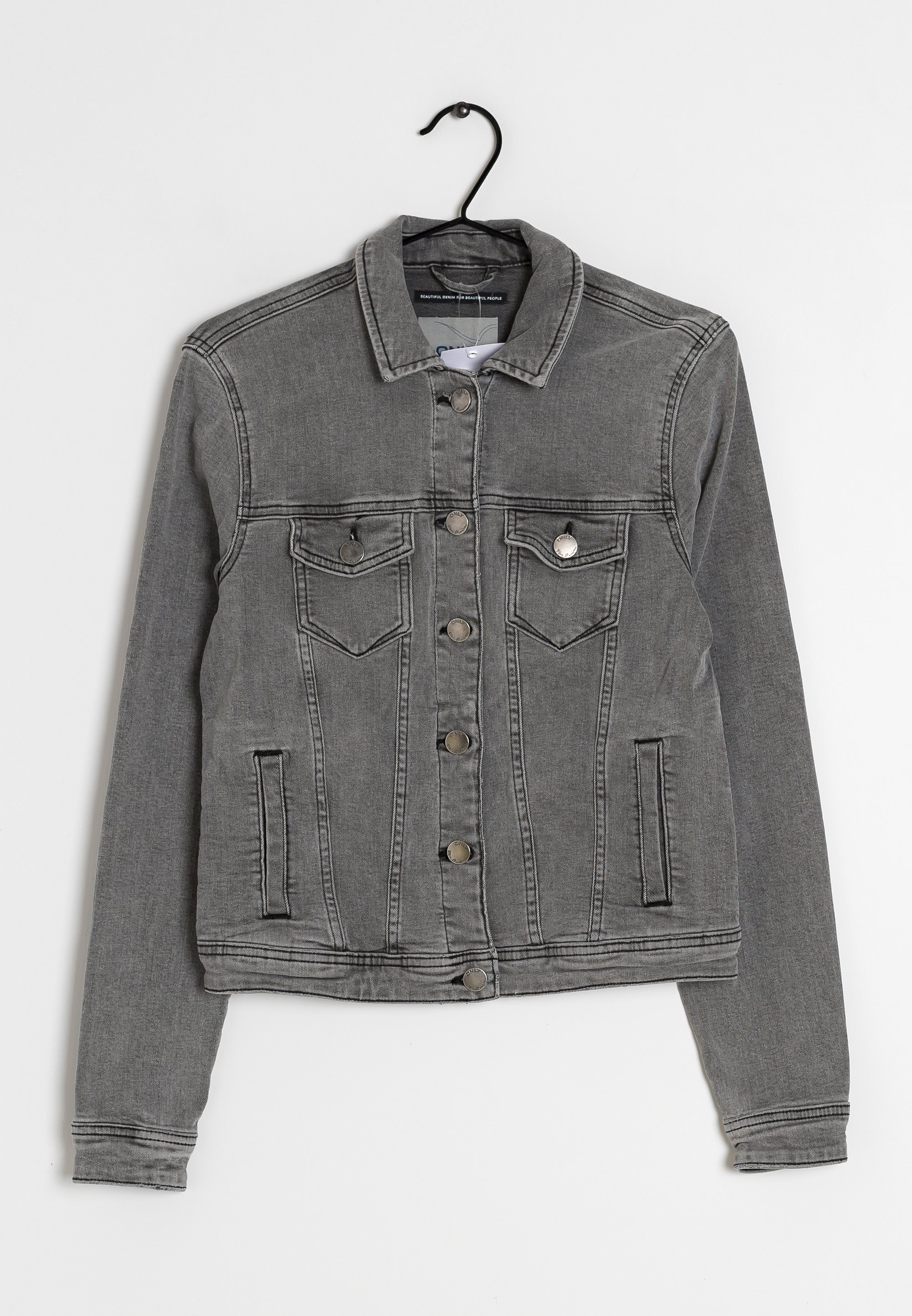 Grey Only Jeansjacke Grau Graue Hose Graue Jeans Jacke ONLY Damen