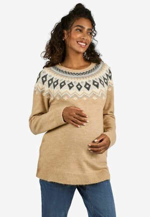 FAIR ISLE - REGULAR FIT - Neule - oatmeal