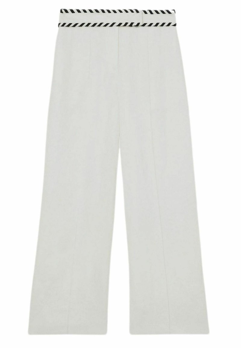 Reiss PETITE FIT FAWN  WIDE-LEG WHIPSTITCH  - Nadrágok - white