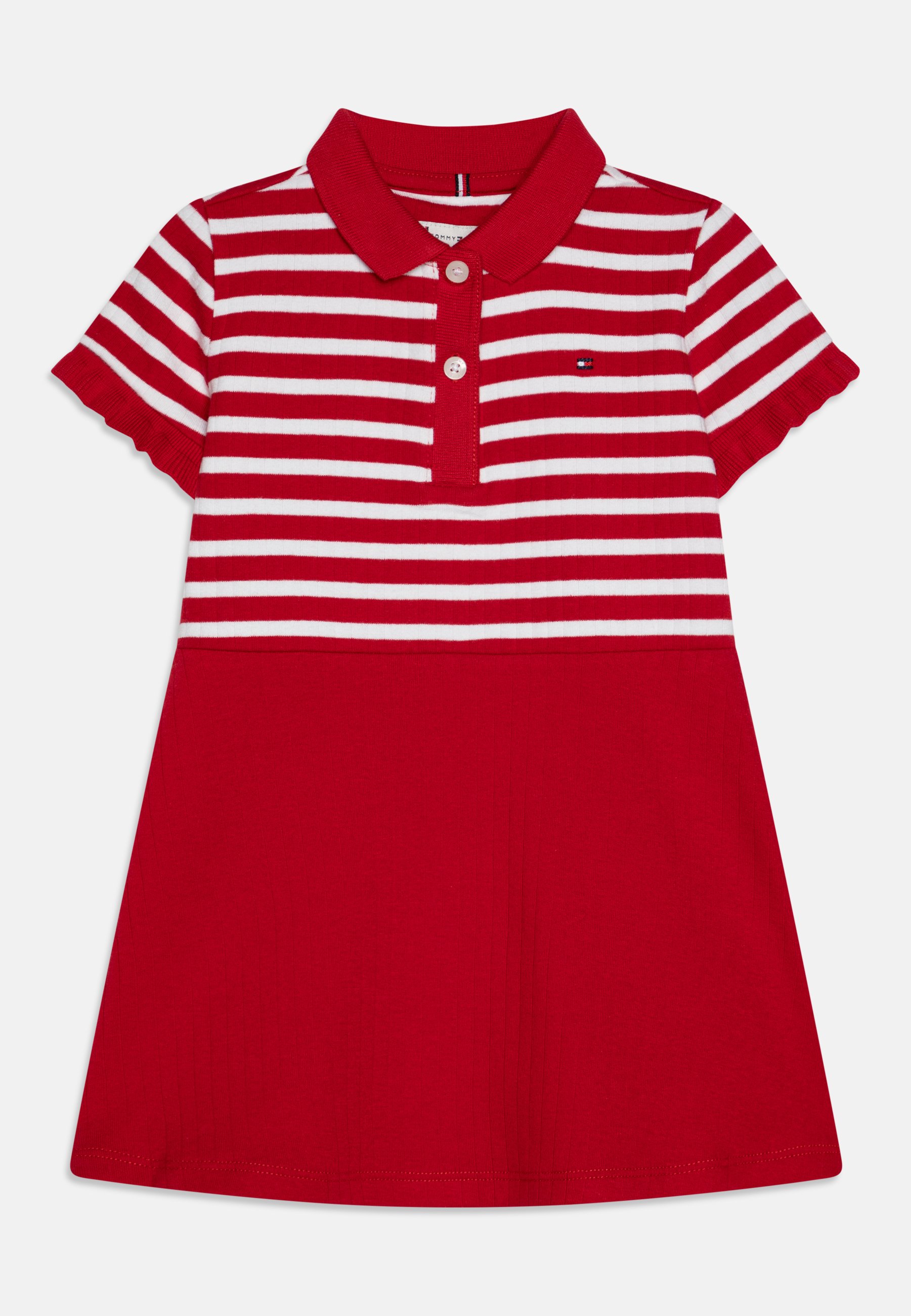 Tommy Hilfiger POLO SKATER DRESS Jurk primary red/rood