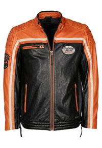 Mustang GUNNER - Læderjakker - schwarz orange