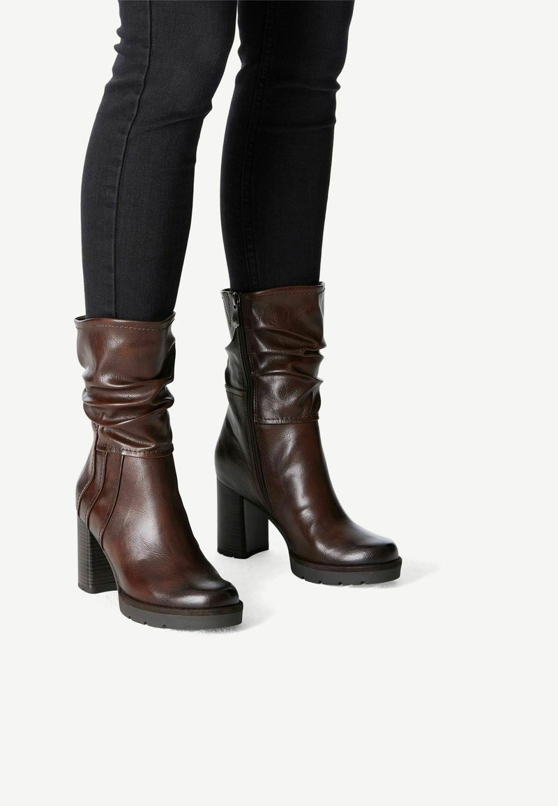 marco tozzi navy ankle boots