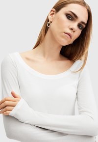 AllSaints RINA SCOOP NECK - Maglietta a manica lunga - white