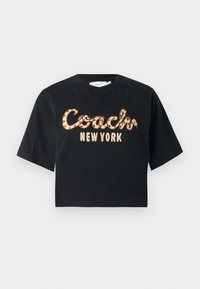 NEW YEAR CURSIVE CROPPED - Camiseta estampada - black