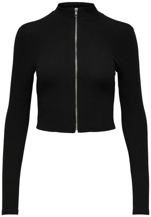 ONLNELLA SHORT ZIP CARDIGAN - Kardigan - black