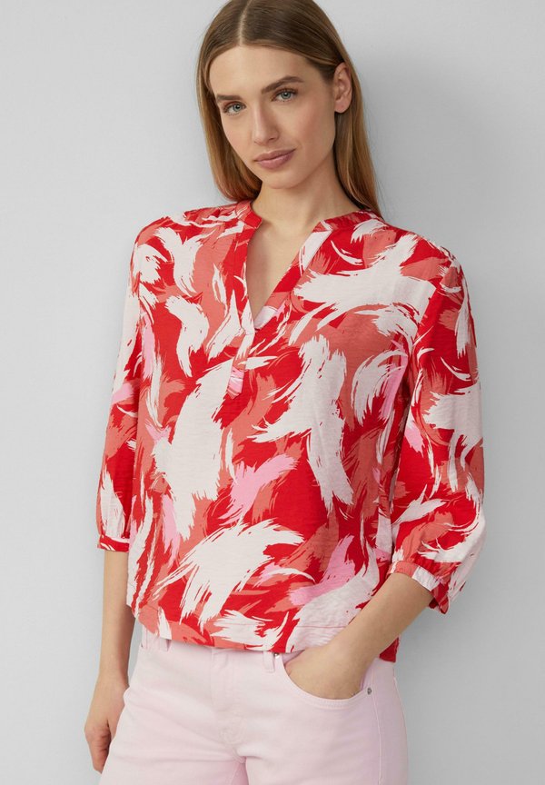 STRUKTURIERTE AUS - Bluse - preiselbeere