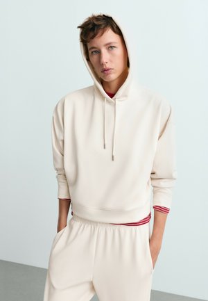 OYSHO, Sweat à capuche - pale ecru