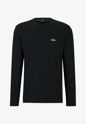 Must värv, pikakäiselise T-särgi, mis on valmistatud puuvillast. Omab ümmargust kaela ja väikest valget "BOSS" logo vasakul rinnal. Lihtne disain.