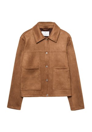 Imitatieleren jas - dark brown