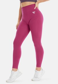 SQUATPROOF SCRUNCH DELUXE HIGH WAISTED - Tajice-hlače - red