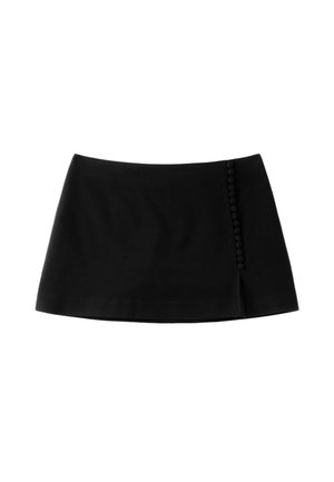 Stradivarius, BUTTON-DETAIL SMART MINI SKIRT - Jupe trapèze - black