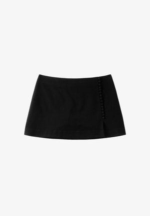 Stradivarius, BUTTON-DETAIL SMART MINI SKIRT - Jupe trapèze - black