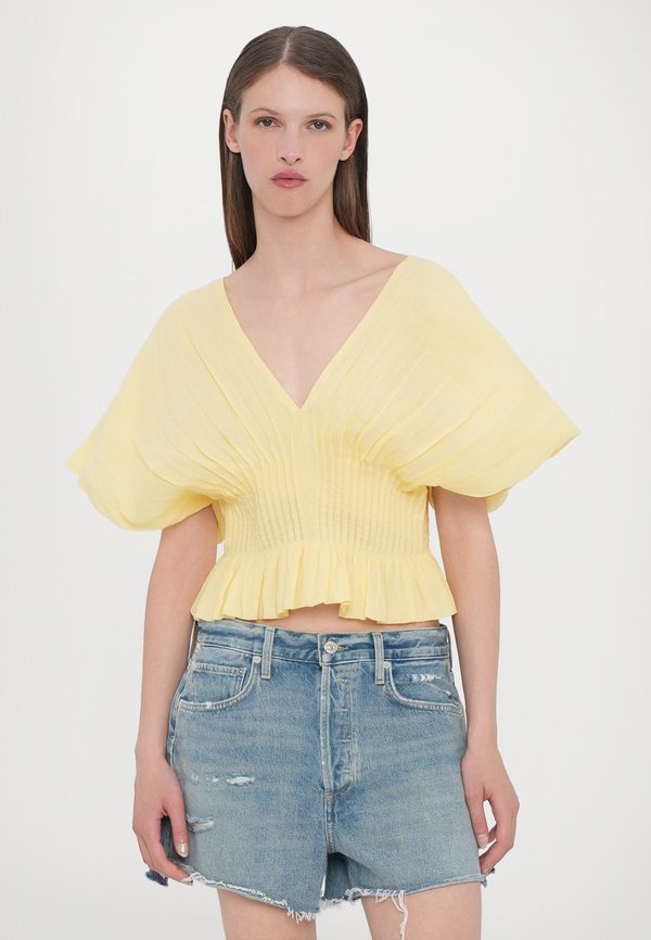 ZORA SOLID PLEATED - Blouse - butter4