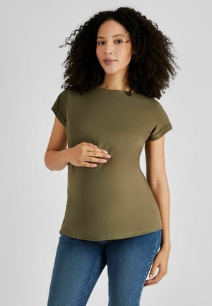 BOYFRIEND MATERNITY - REGULAR FIT - T-shirt basique - khaki green