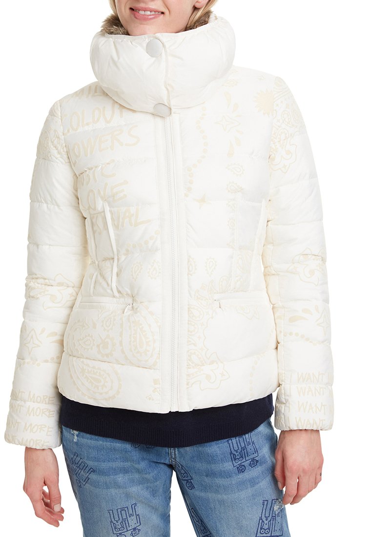 Desigual Winterjas crème Desigual Winterjas crème