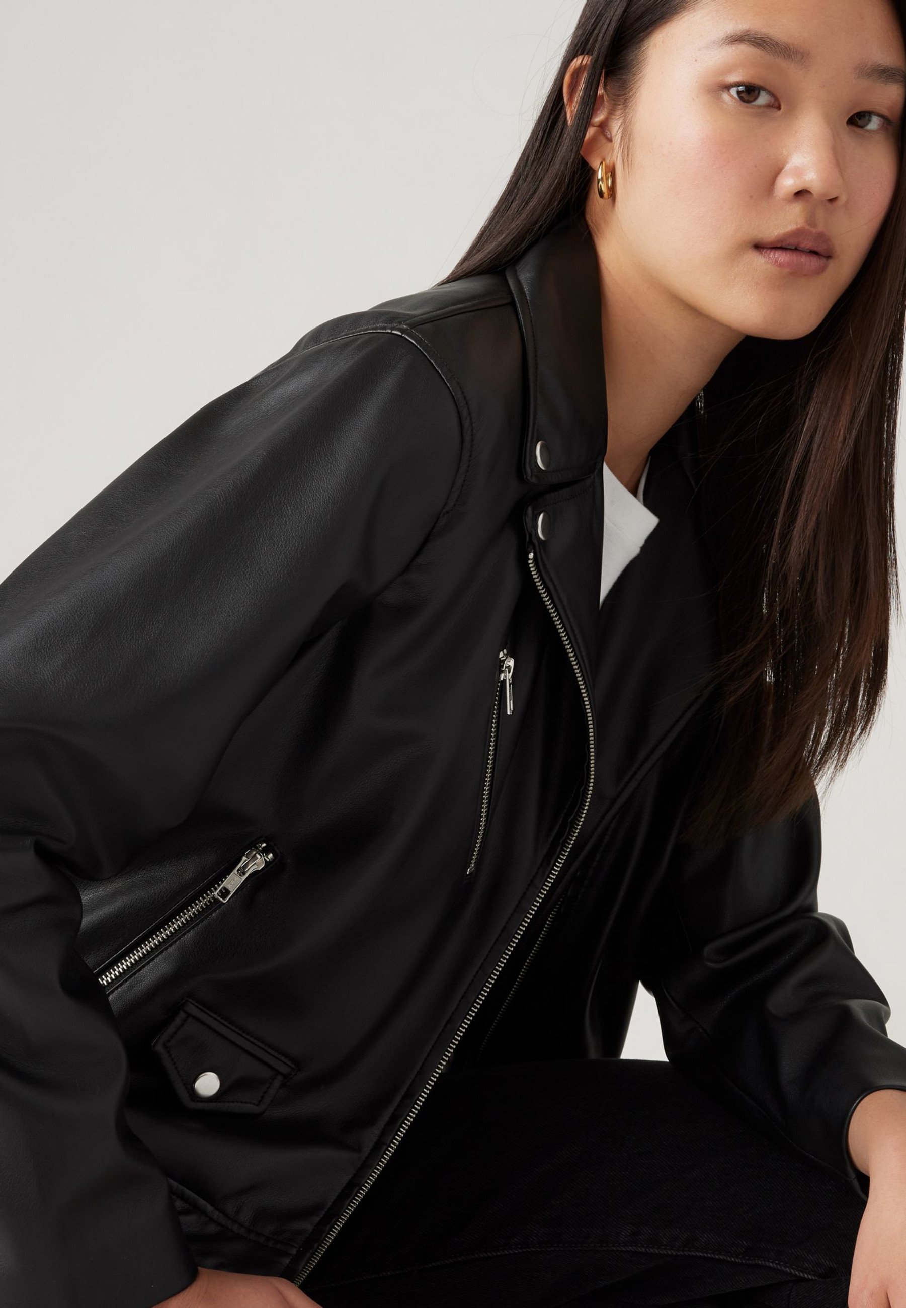 Levi's® KENDAL MOTO JACKET - Kunstlederjacke - caviar/schwarz