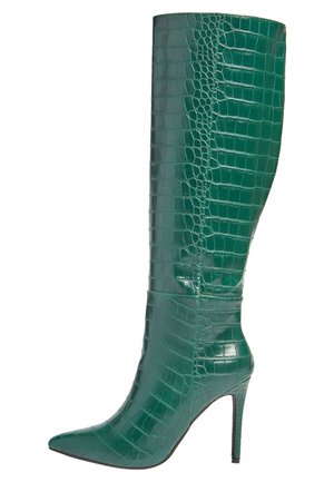 High Heel Stiefel - light green