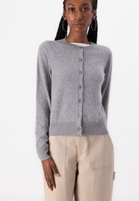 VILA VIRILEY O NECK CARDIGAN - Kardiganas - medium grey melange