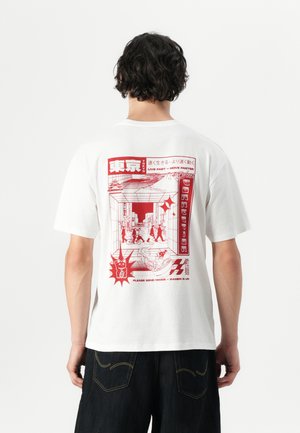 Jack & Jones JORRUSH TEE CREW NECK - Marškinėliai su spaudiniu - white