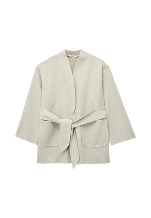 BELTED OVER - Abrigo corto - beige
