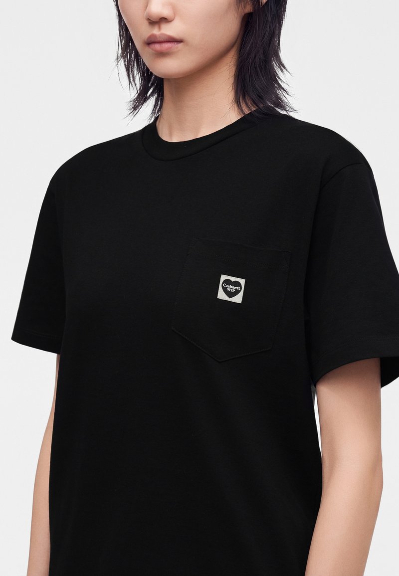 Carhartt WIP POCKET SMALL HEART - T-shirt basic - black