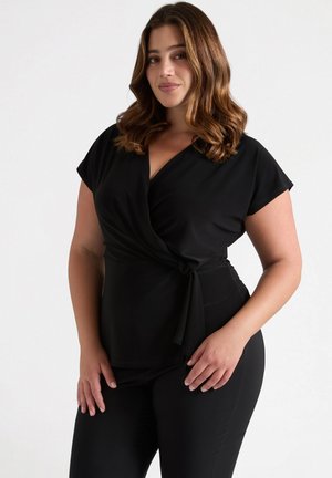 CON INCROCIO - Print T-shirt - nero