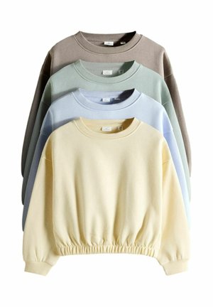 4 PACK ELASTICATED HEM CREWS - Bluză de molton - yellow/blue/green/brown