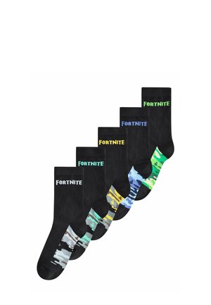 Next, NEXT 5 PACK COTTON RICH SOCKS - Strømper - fortnite black