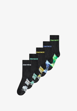 Next, NEXT 5 PACK COTTON RICH SOCKS - Strømper - fortnite black