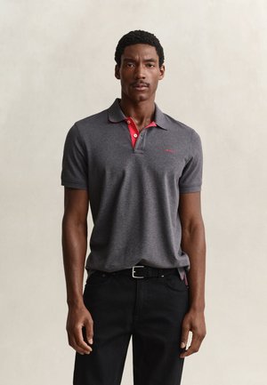 GANT, REG CONTRAST - Polo - antracit melange