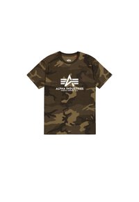 Apdrukāts T-krekls - olive
