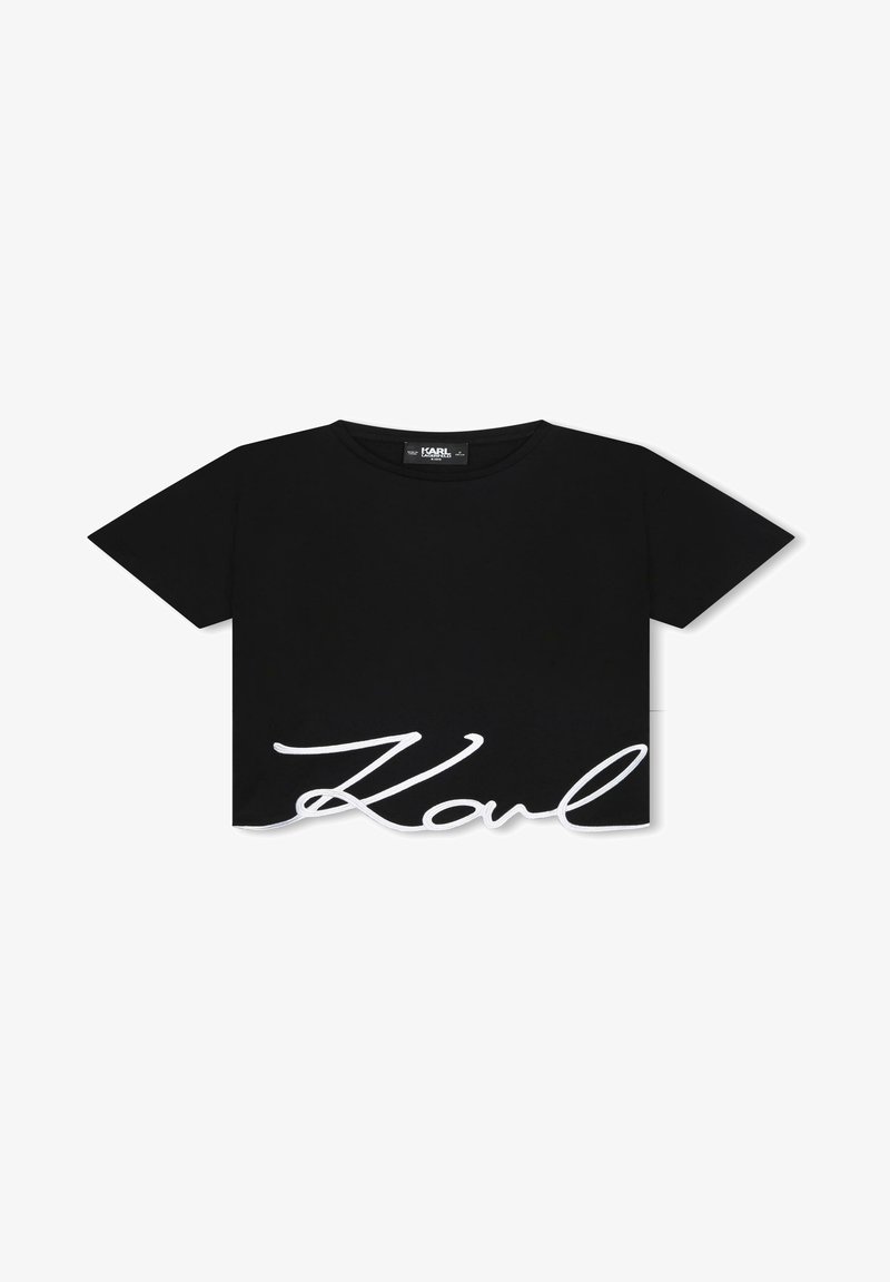 KARL LAGERFELD KIDS AVEC LOGO BRODÉ EN BAS - T-shirt print - black