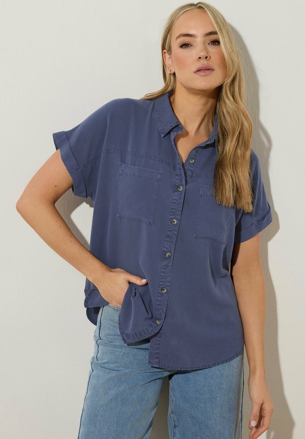 ACID WASH POCKET - Hemdbluse