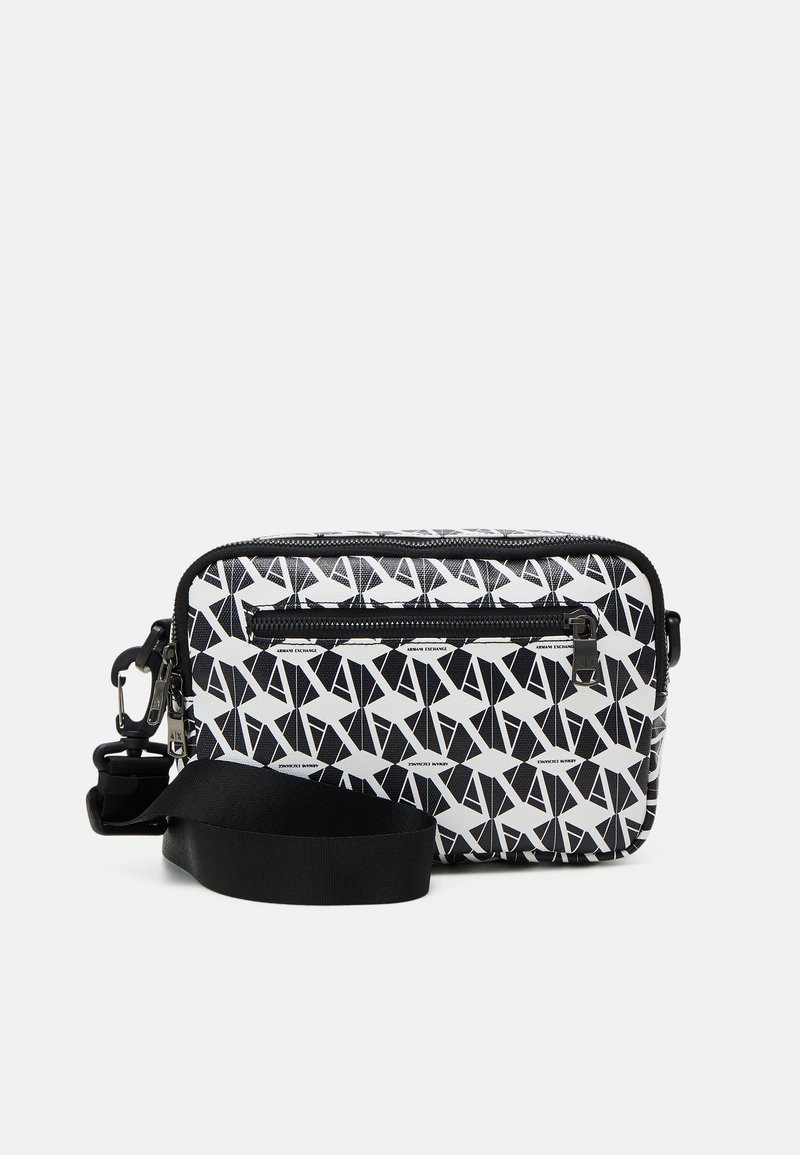 Armani Exchange CAMERA CASE Across body bag bianco white/black