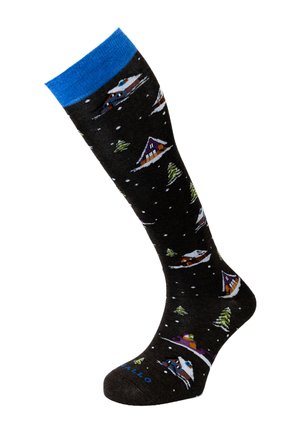 Calzettoni - brown tobacco multicolor graphic print