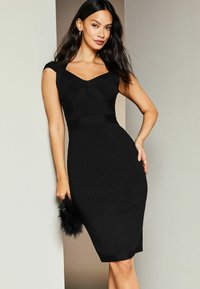 Lipsy SWEETHEART NECKLINE CONTOUR BANDAGE - Kotelomekko - black