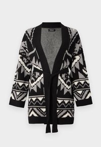 ONLFRIDA LIFE OPEN CARDIGAN - Chaqueta de punto - black/grey/birch