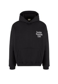 Another Cotton Lab SUNDAY RUNNING CLUB OVERSIZED - Hættetrøje - black