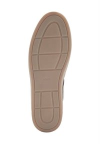 Talpa de pantof din cauciuc flexibil, cu un model texturat cu caneluri. Culoarea este bej, cu un finisaj neted, design minimalist.