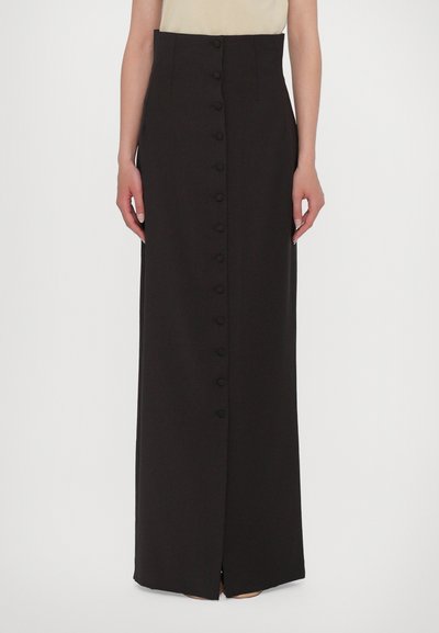 REMAIN HIGH WAISTED PENCIL SKIRT - Maxirok - dark brown