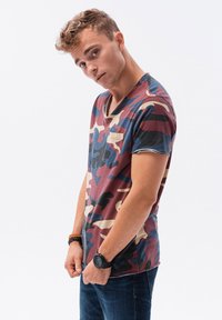 Ombre CAMO   - Triko s potiskem - blue camo