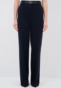 WIDE BETTED - Pantaloni - navy blue