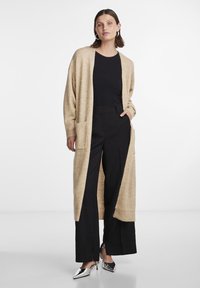 YAS YASBALIS LONG CARDIGAN - Cardigan - beige