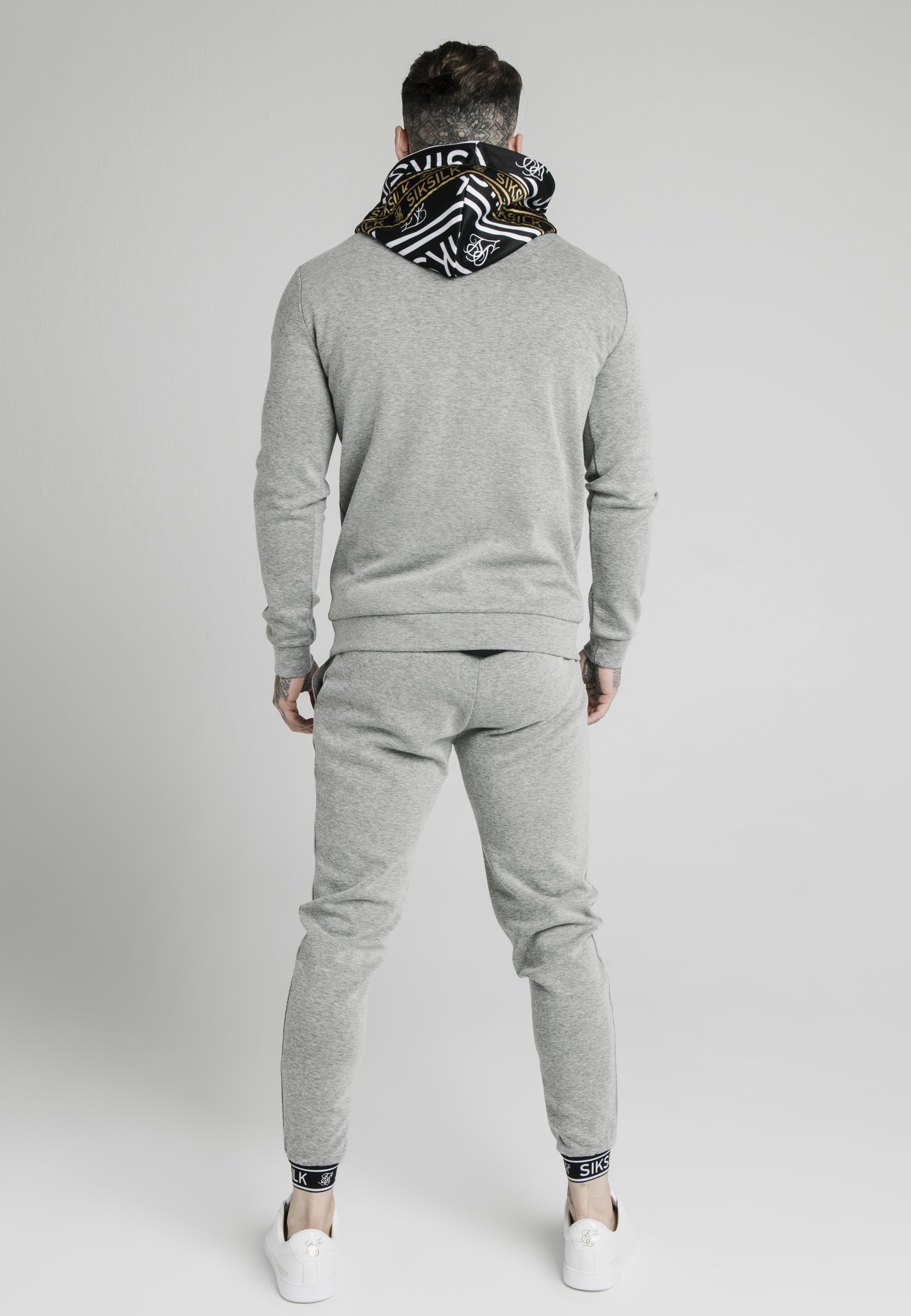 MUSCLE FIT OVERHEAD HOODIE Luvtröja grey marl MUSCLE FIT OVERHEAD HOODIE Luvtröja grey marl