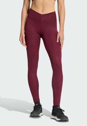 adidas Performance, ADIDAS PERFORMANCE ALL ME ESSENTIALS GRAPHICLEGGINGS - Leggings - maroon